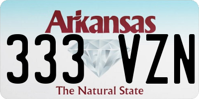 AR license plate 333VZN