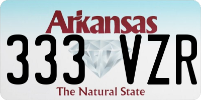 AR license plate 333VZR