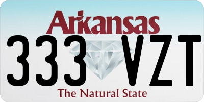 AR license plate 333VZT