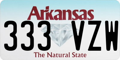 AR license plate 333VZW