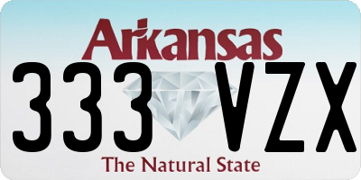 AR license plate 333VZX