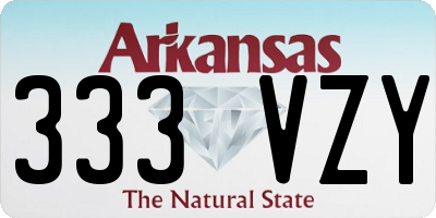 AR license plate 333VZY
