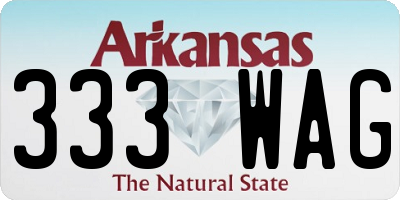 AR license plate 333WAG