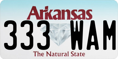 AR license plate 333WAM