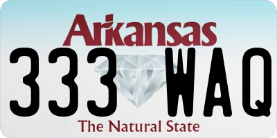 AR license plate 333WAQ
