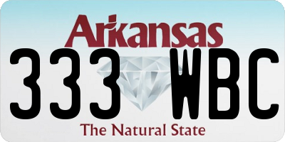 AR license plate 333WBC
