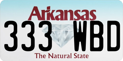 AR license plate 333WBD