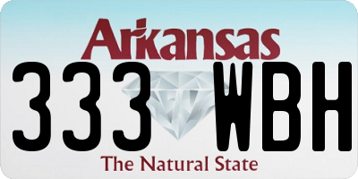 AR license plate 333WBH