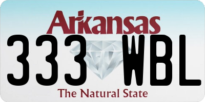 AR license plate 333WBL