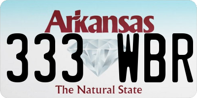AR license plate 333WBR
