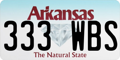 AR license plate 333WBS