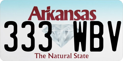 AR license plate 333WBV