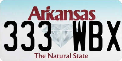 AR license plate 333WBX