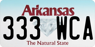 AR license plate 333WCA