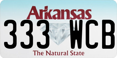 AR license plate 333WCB