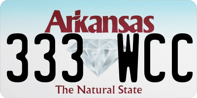 AR license plate 333WCC