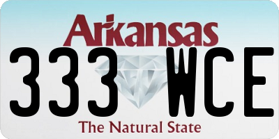 AR license plate 333WCE