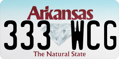 AR license plate 333WCG