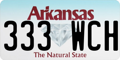 AR license plate 333WCH