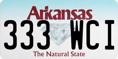 AR license plate 333WCI