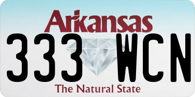 AR license plate 333WCN