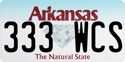 AR license plate 333WCS