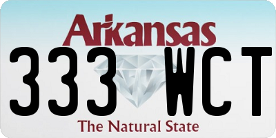 AR license plate 333WCT