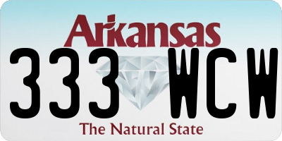 AR license plate 333WCW