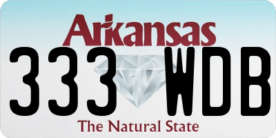 AR license plate 333WDB