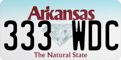 AR license plate 333WDC