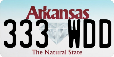 AR license plate 333WDD