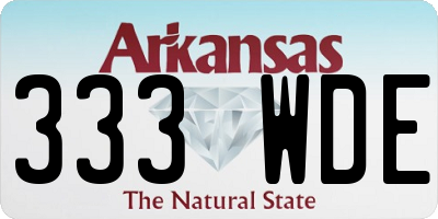 AR license plate 333WDE