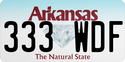 AR license plate 333WDF