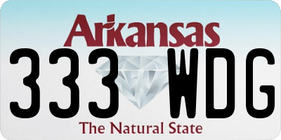 AR license plate 333WDG