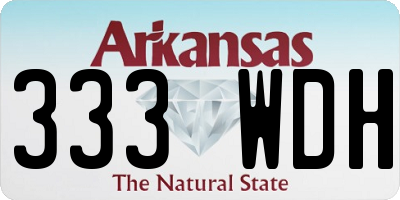 AR license plate 333WDH