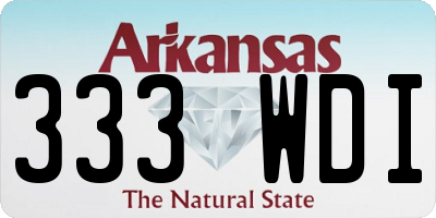AR license plate 333WDI