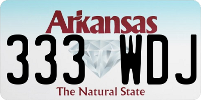 AR license plate 333WDJ
