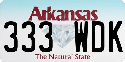 AR license plate 333WDK