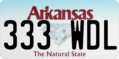 AR license plate 333WDL