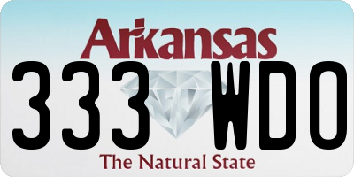AR license plate 333WDO
