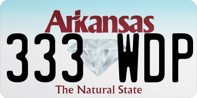 AR license plate 333WDP
