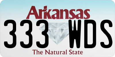 AR license plate 333WDS