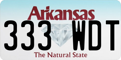 AR license plate 333WDT