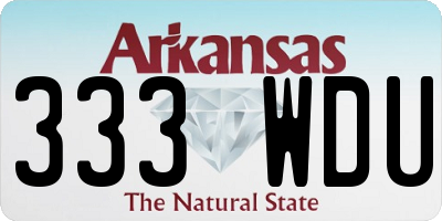 AR license plate 333WDU