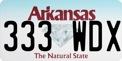 AR license plate 333WDX