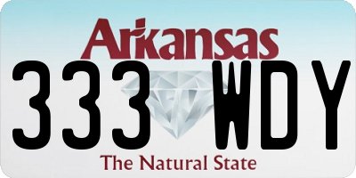 AR license plate 333WDY