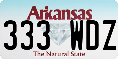 AR license plate 333WDZ