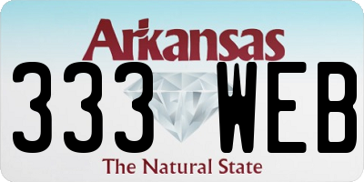 AR license plate 333WEB