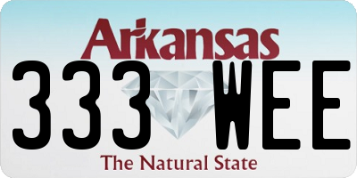 AR license plate 333WEE