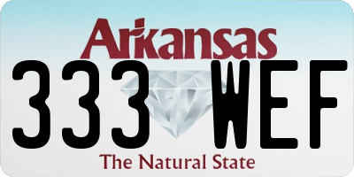 AR license plate 333WEF